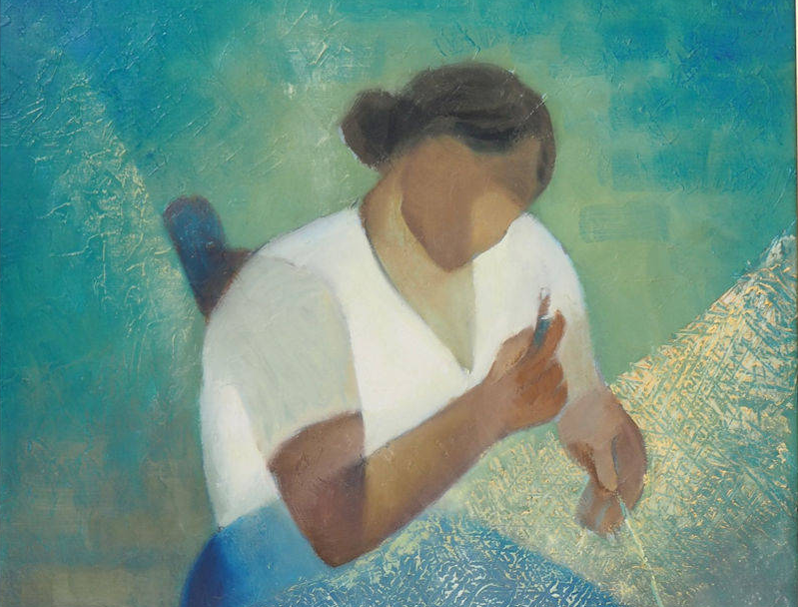 Louis TOFFOLI (1907-1999) "La femme du pécheur" Huile sur toile originale, adjugé 5 100 €